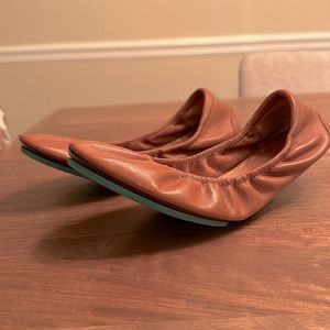 Tieks Cognac Brown Leather size 9